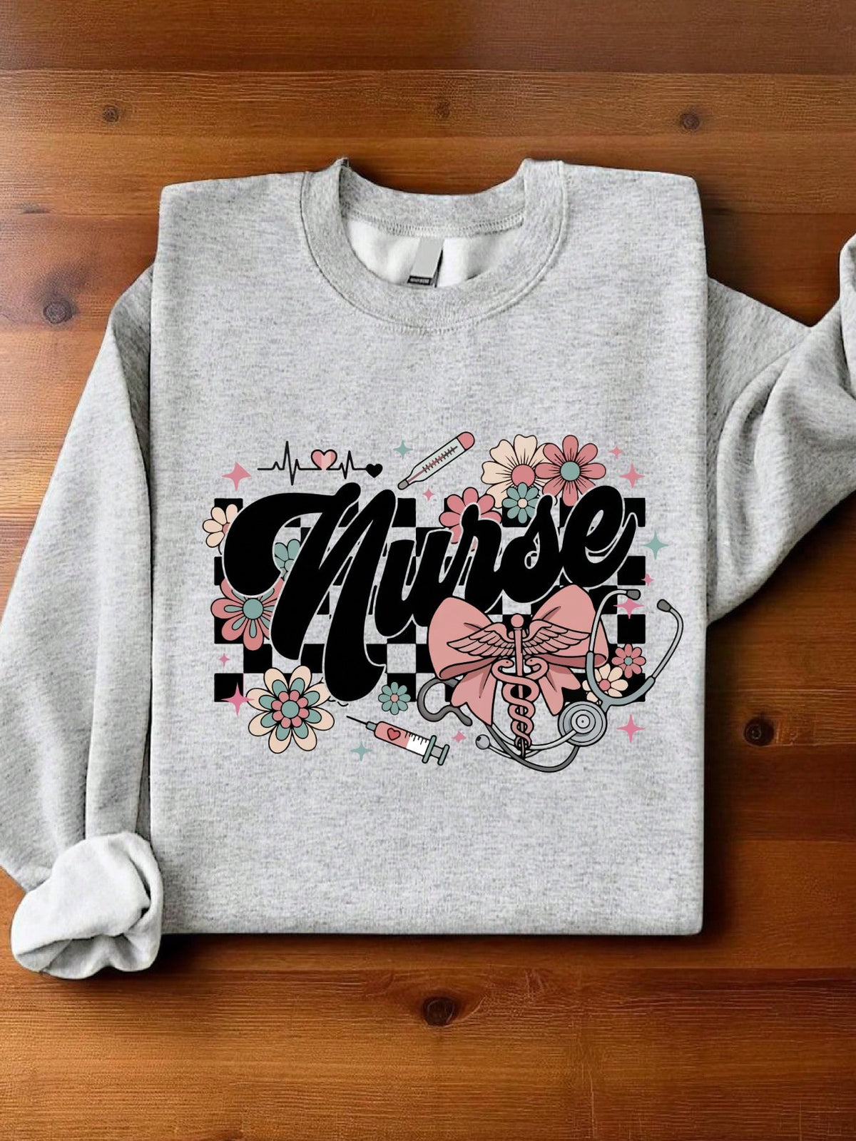 Floral Nurse Sweatshirt