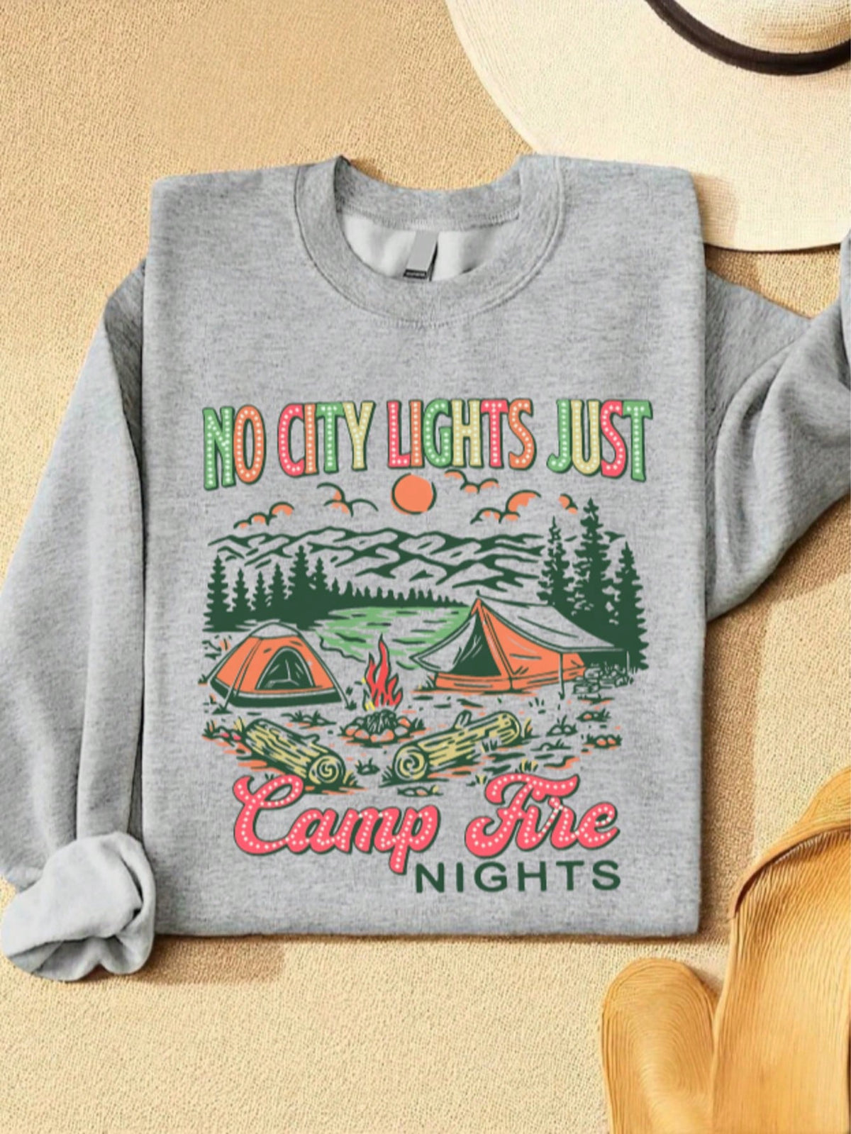 No City Lights Just Campfire Nights Sweatshirt