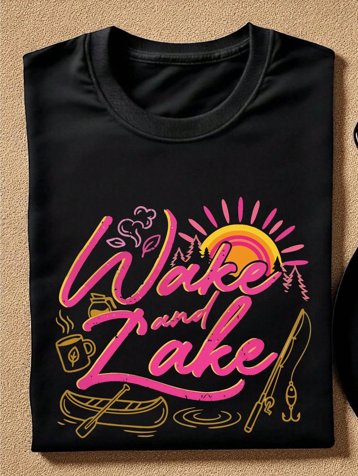 Retro Wake And Lake T-Shirt