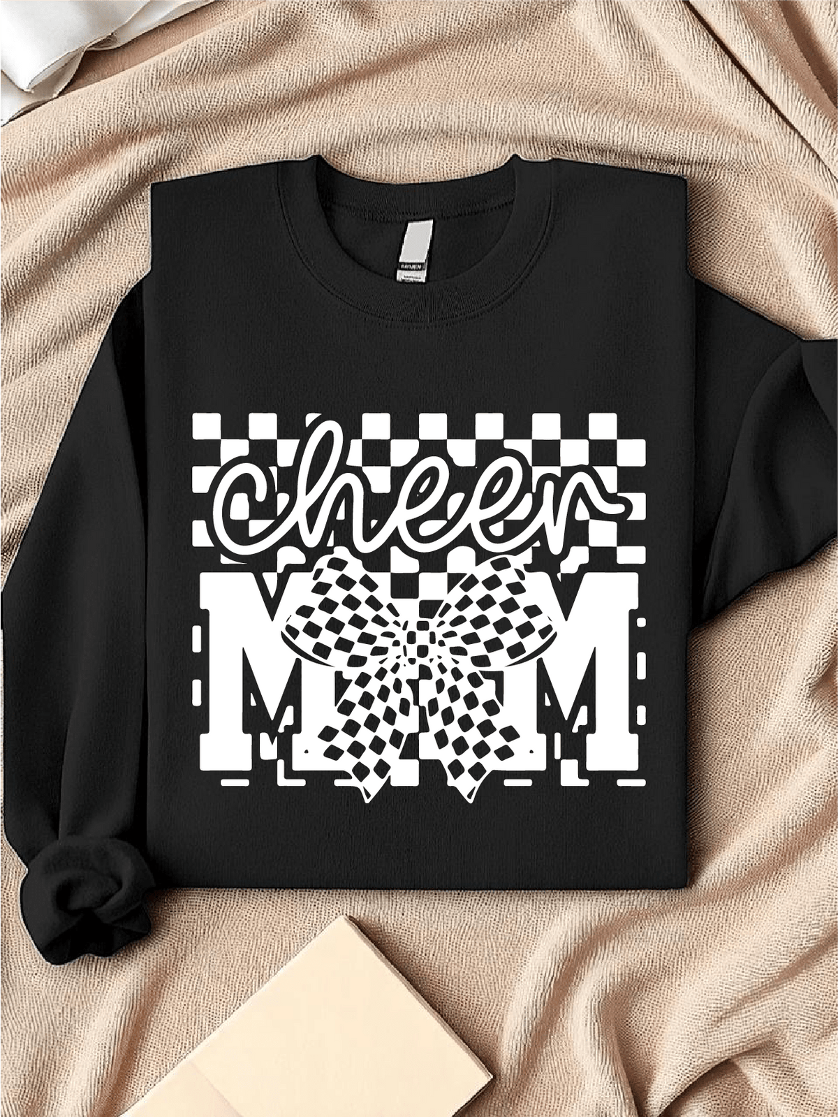 Retro Checkered Cheer Mom Sweatshirt