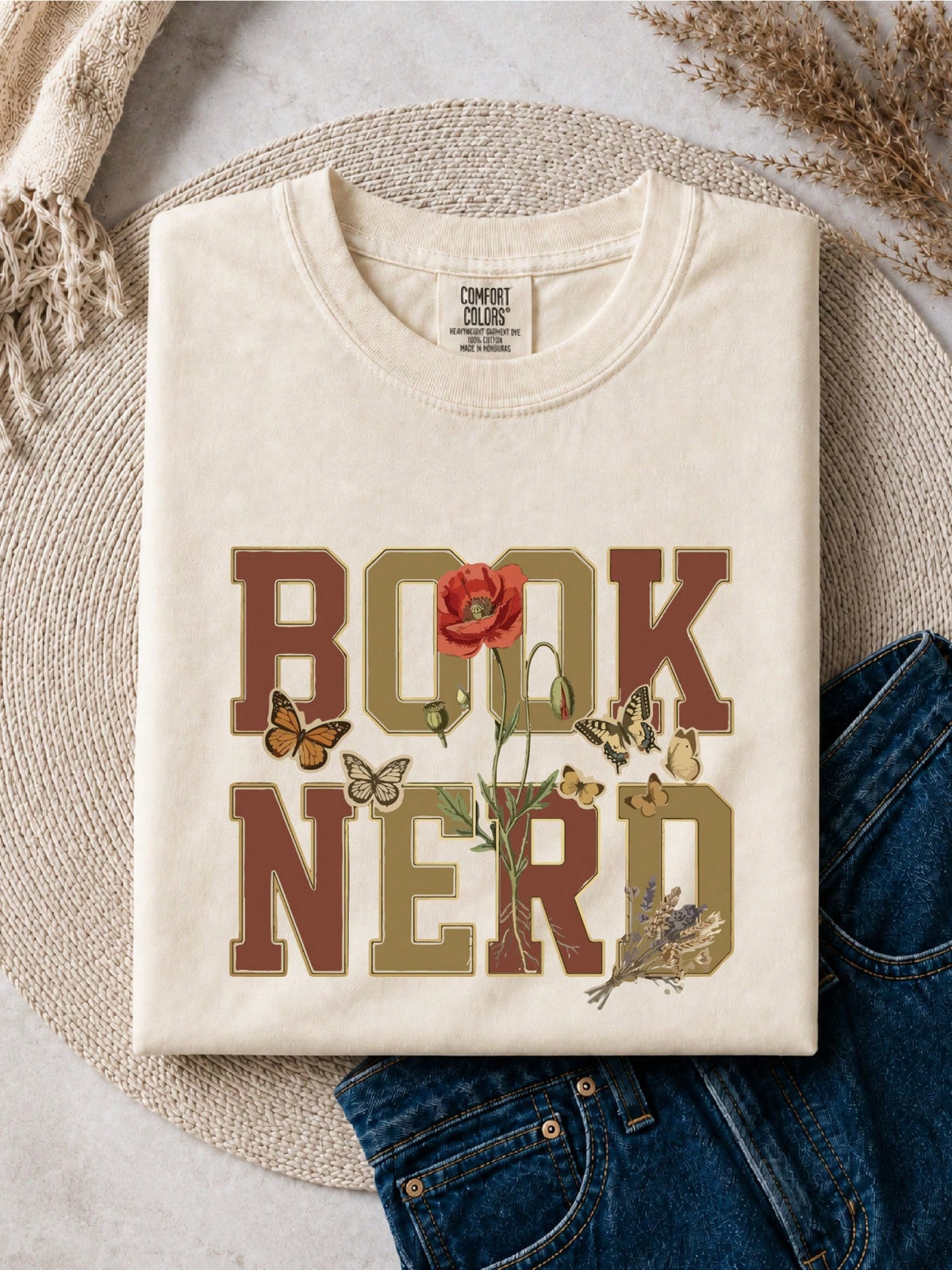 Book Nerd Floral T-Shirt