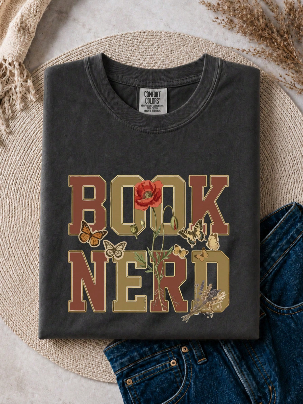 Book Nerd Floral T-Shirt