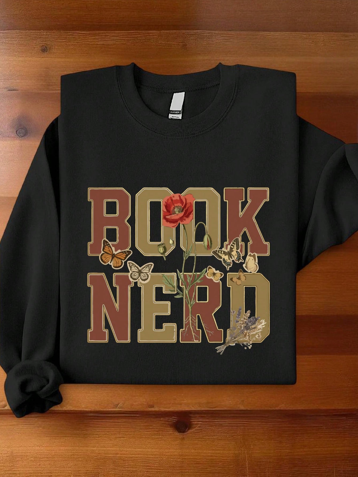 Book Nerd Floral Butterfly Sweatshirt
