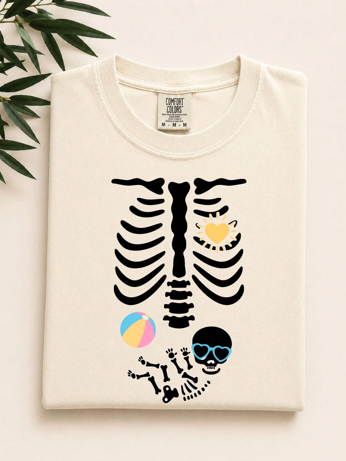 Skeleton Pregnant Summer T-Shirt