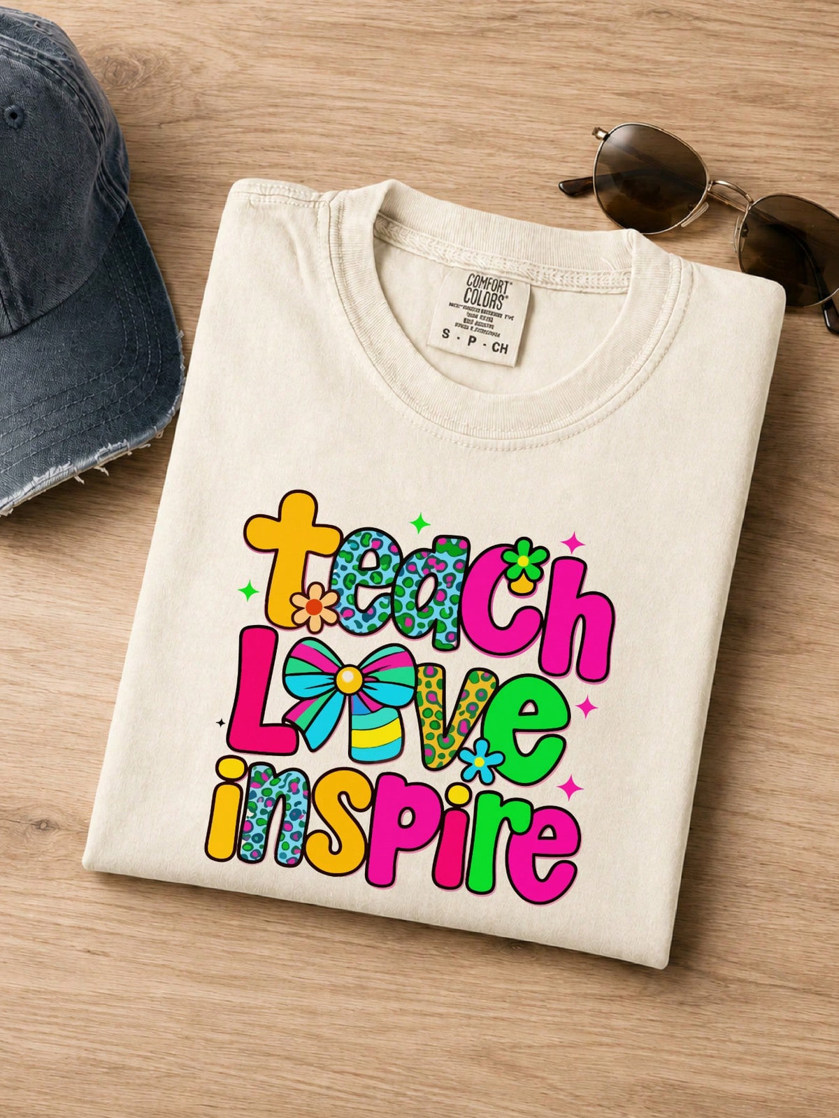 Retro Teach Love Inspire Comfort T-Shirt
