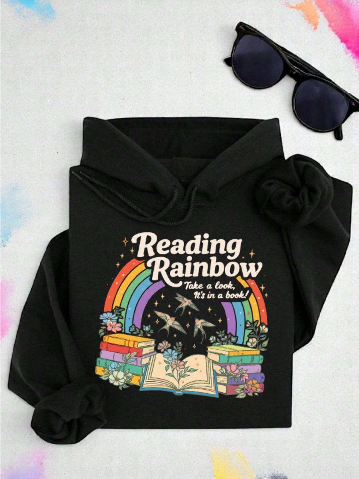 Retro Reading Rainbow Hoodie