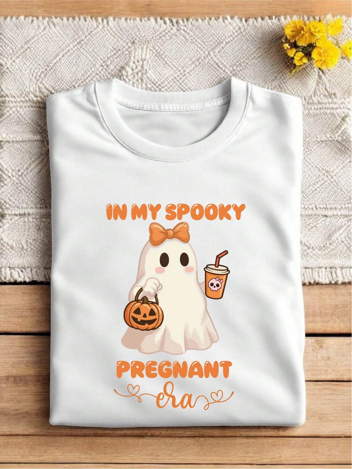 Retro Pregnant Girl Halloween T-Shirt