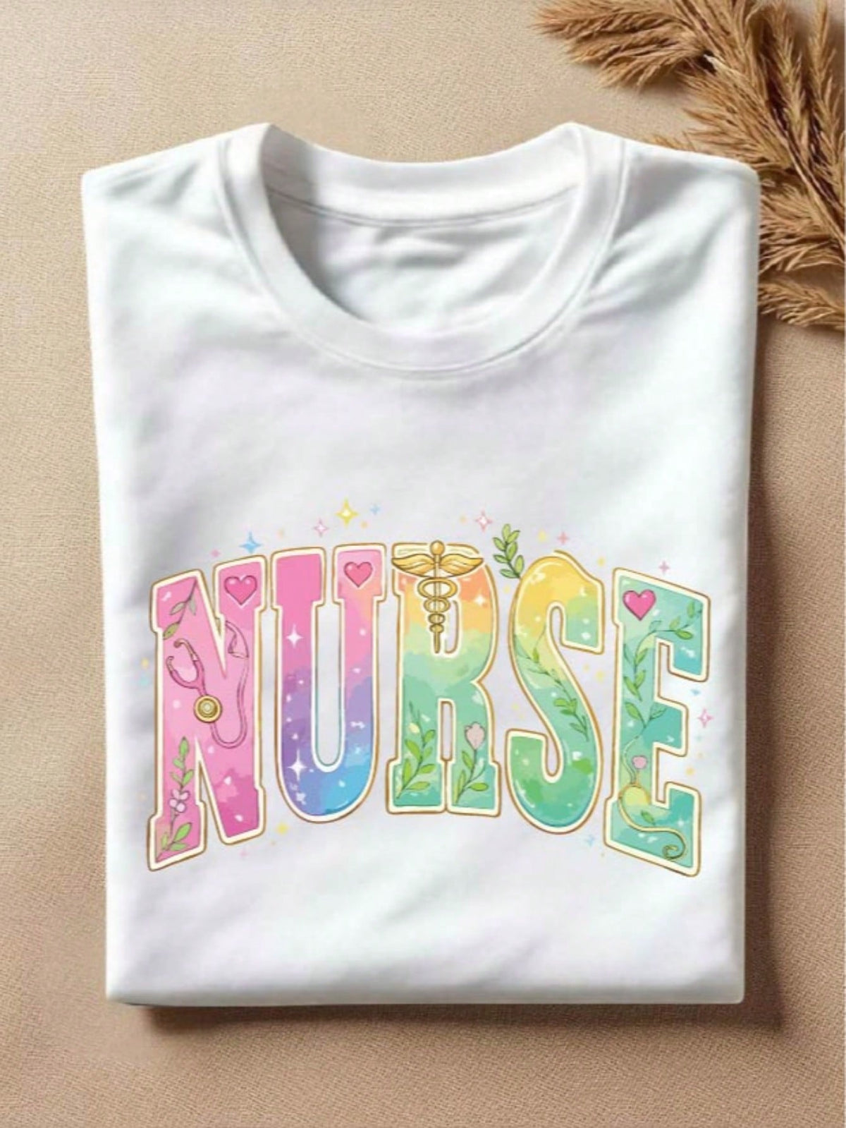 Floral Nurse T-Shirt