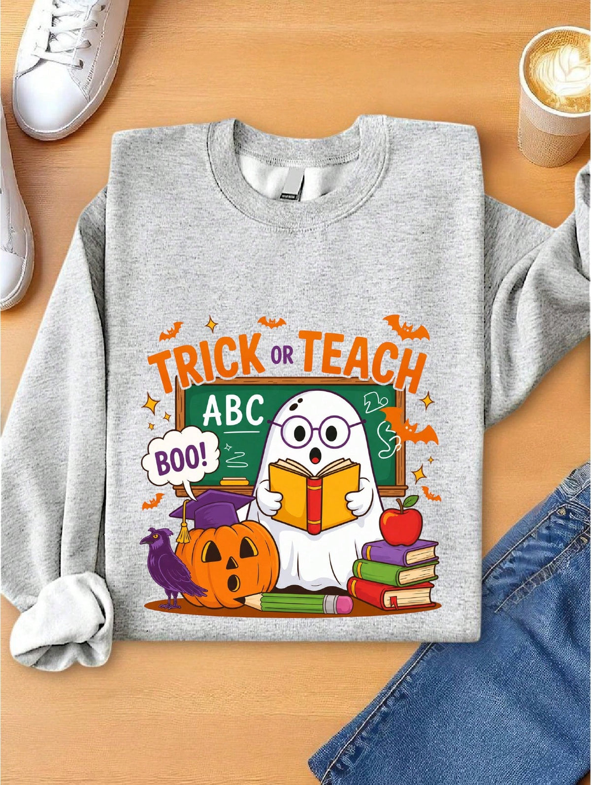 Trick Or Treat Teacher Sweatshirt