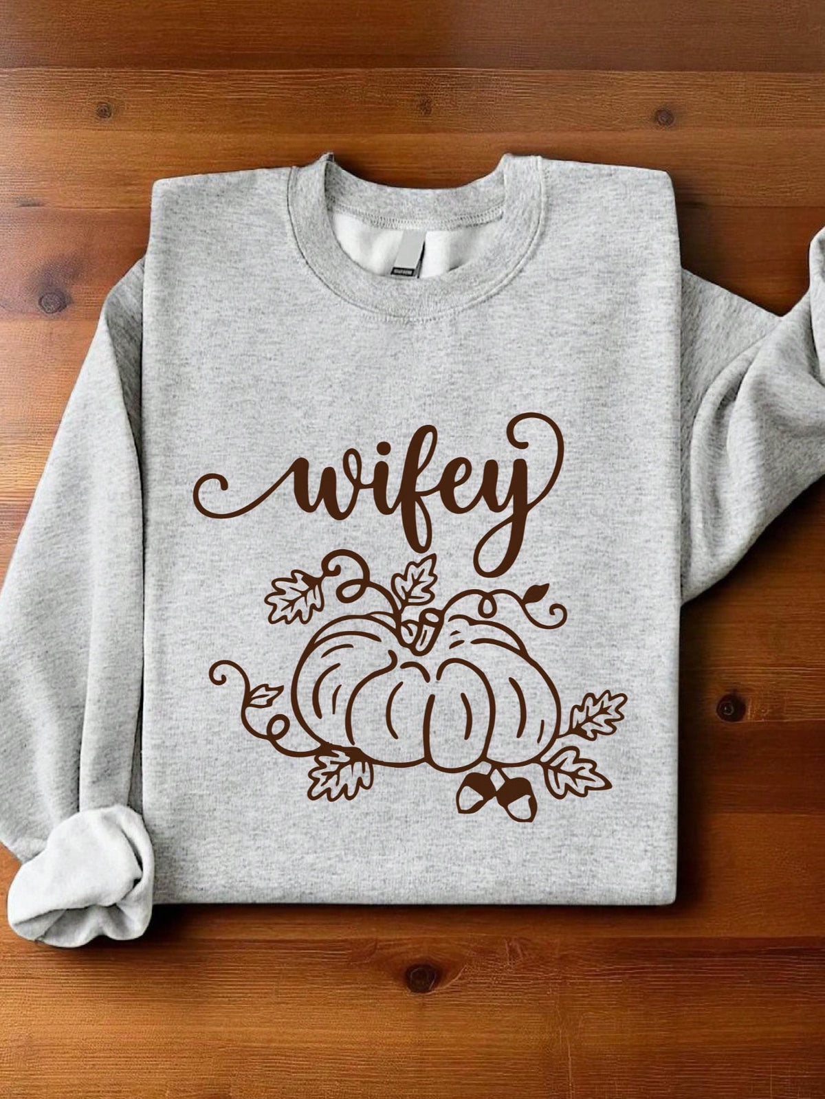 1 PC Wifey Hubby Pumpkin Sweatshirt