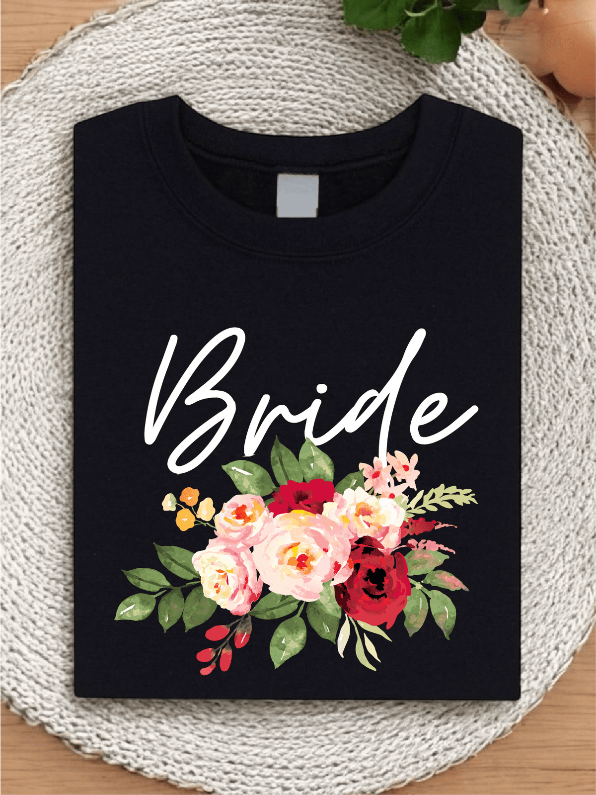 1Pc Floral Bridal T-Shirt