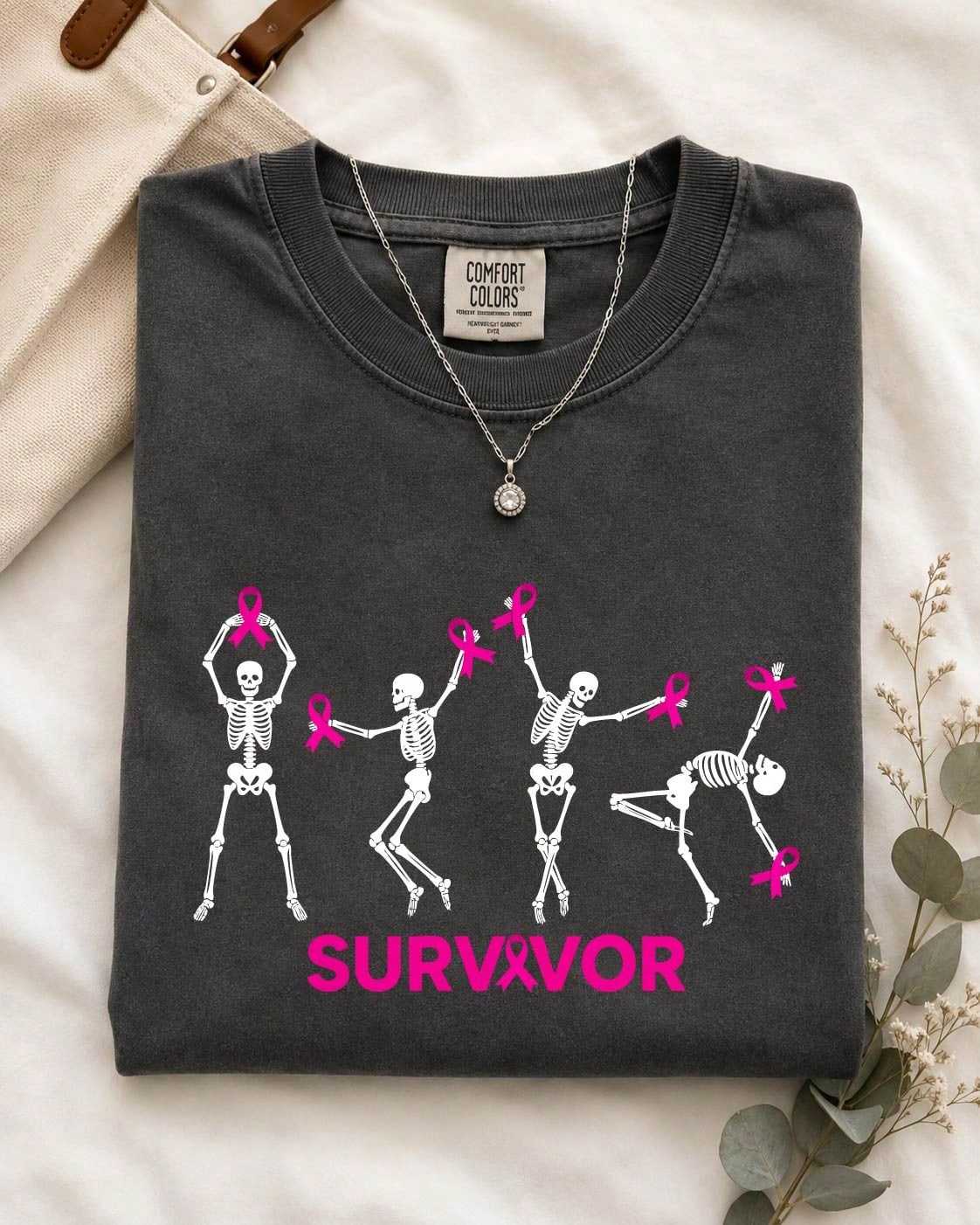Skeletons Breast Cancer Survivor Comfort T-Shirt