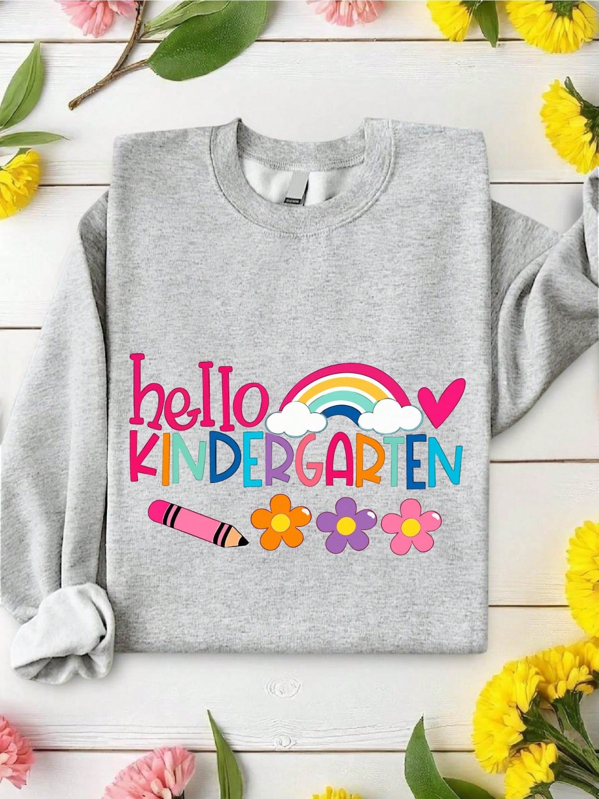 Retro Hello Kindergarten Sweatshirt