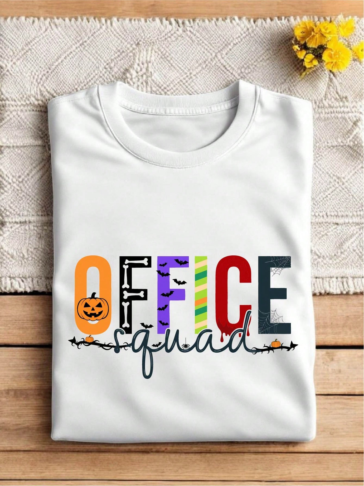 Retro Halloween Office Group T-Shirt