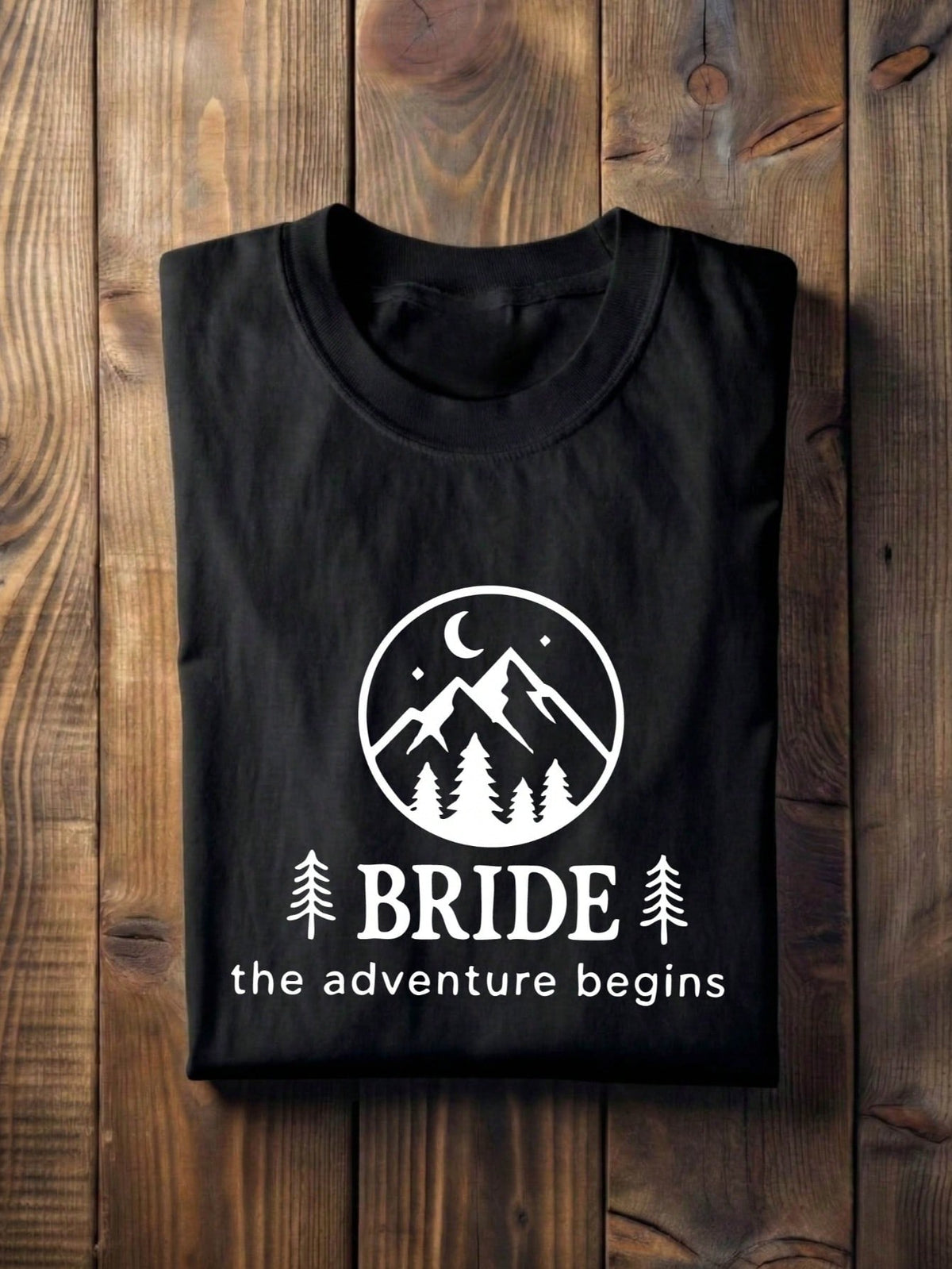 1 PC Bride Groom The Adventure Begins T-Shirt