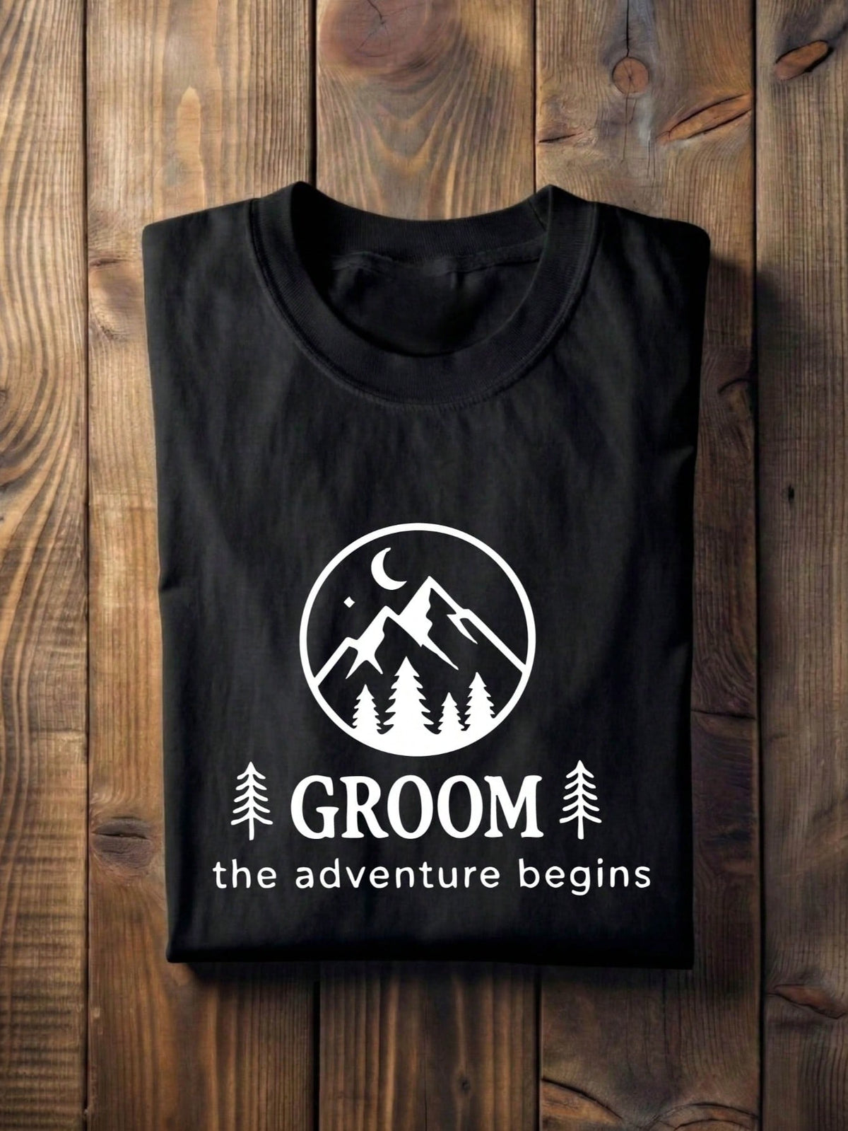1 PC Bride Groom The Adventure Begins T-Shirt