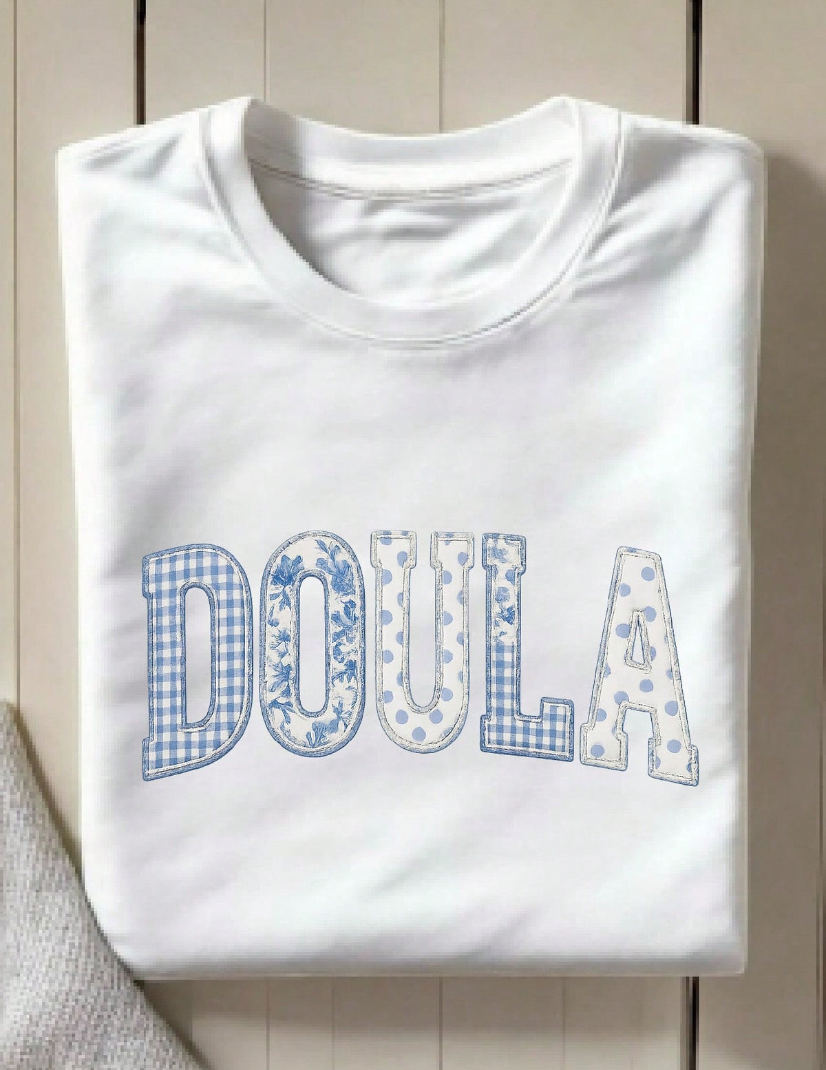 Doula Faux Patchwork (DTF Graphics Print) T-Shirt