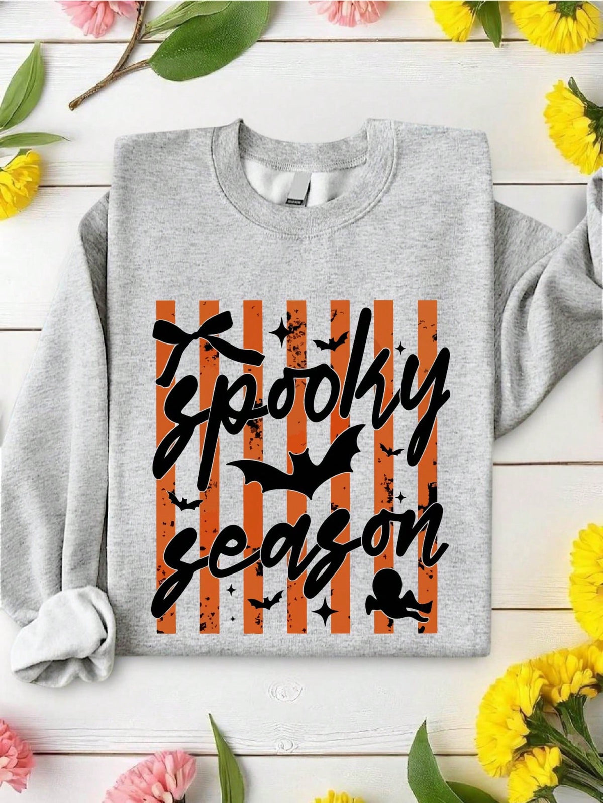 Striped Spooky Season Sweatshirt