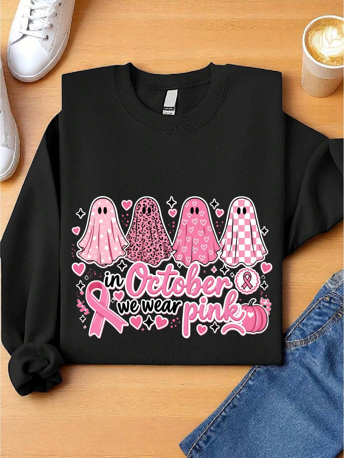 In October We Wear Pink Sweatshirt