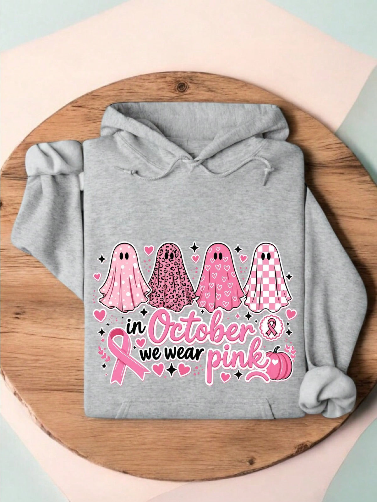 In October We Wear Pink Hoodie