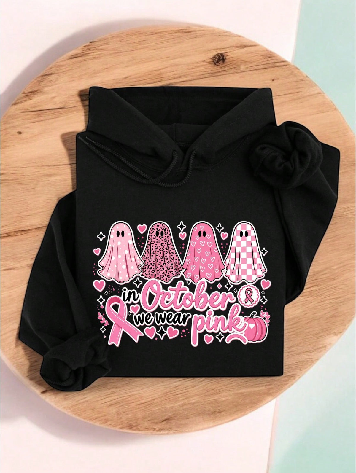 In October We Wear Pink Hoodie