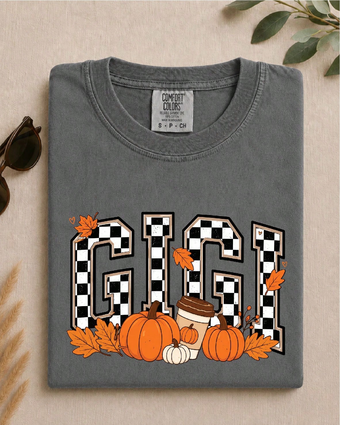 Checkered Gigi Fall T-Shirt