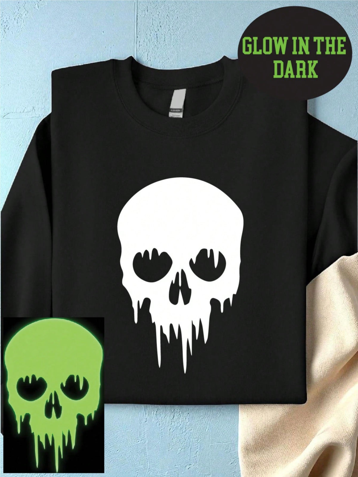 Melting Skull Glow In The Dark Sweatshirt