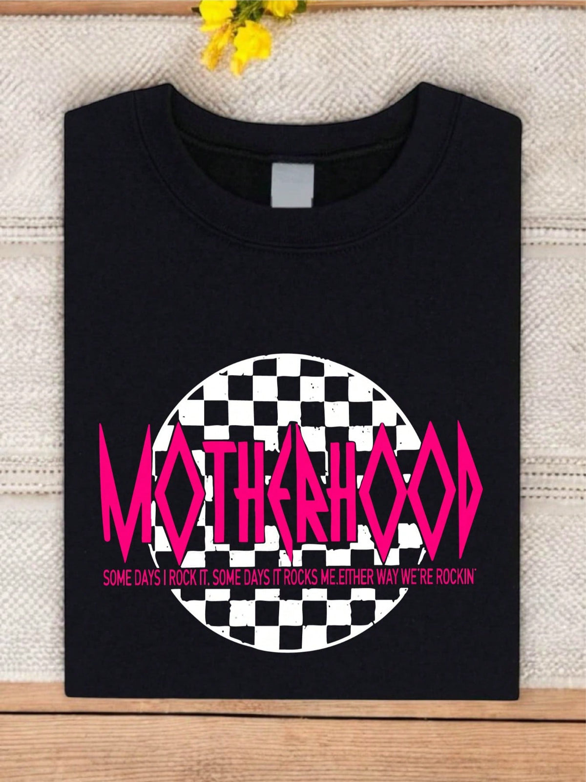 Checkered Motherhood Skeleton T-Shirt