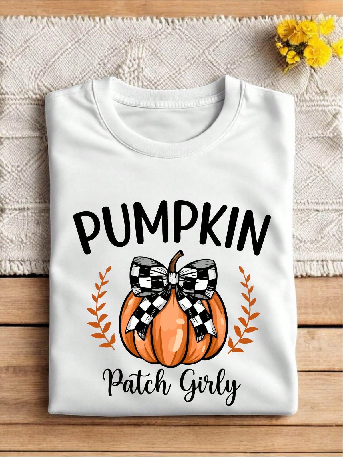 Retro Pumpkin Patch Girly T-Shirt