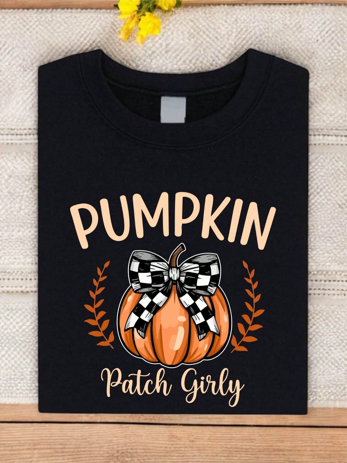 Retro Pumpkin Patch Girly T-Shirt