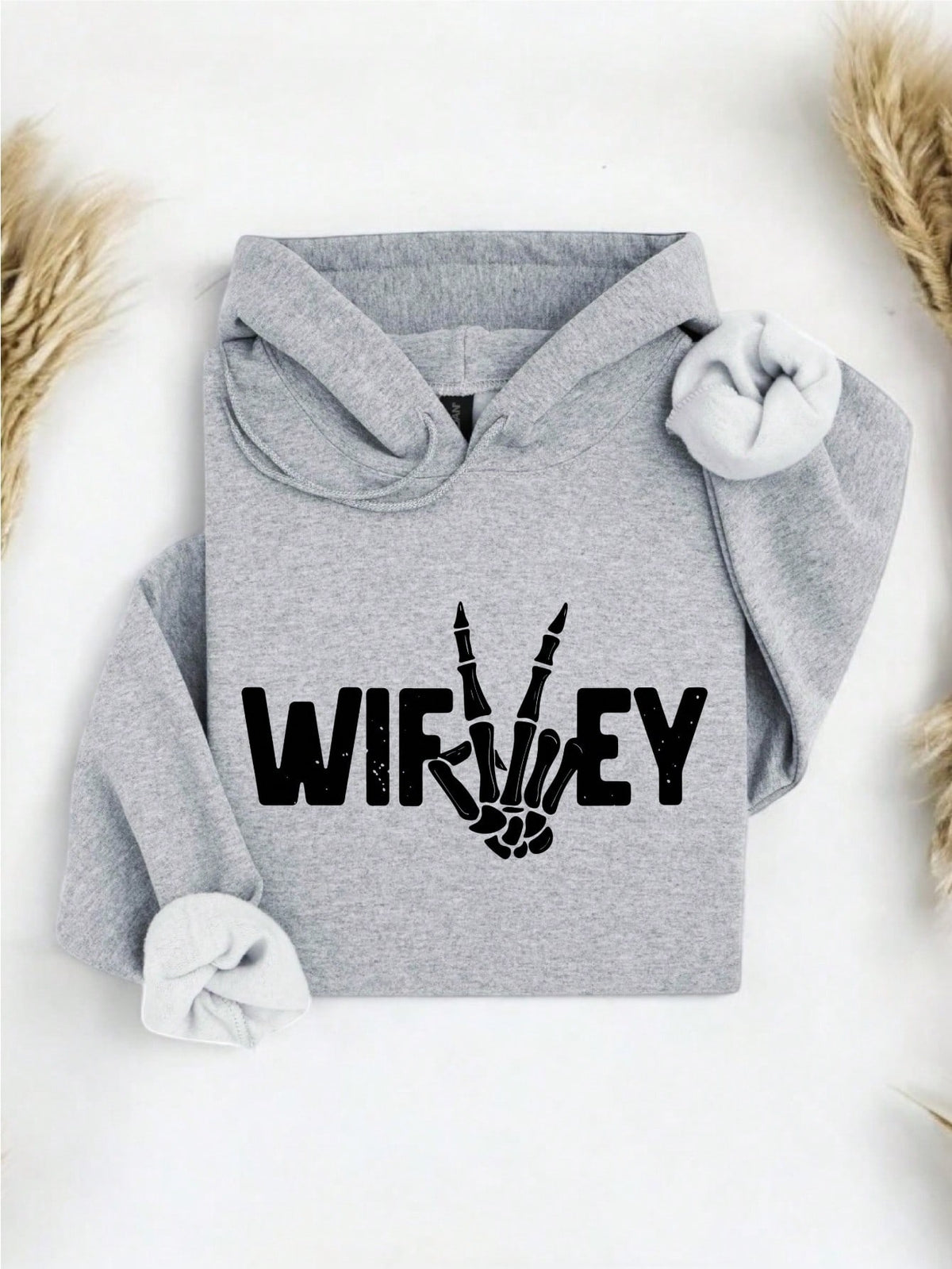 1PC Skeleton Hand Wifey & Hubby Hoodie