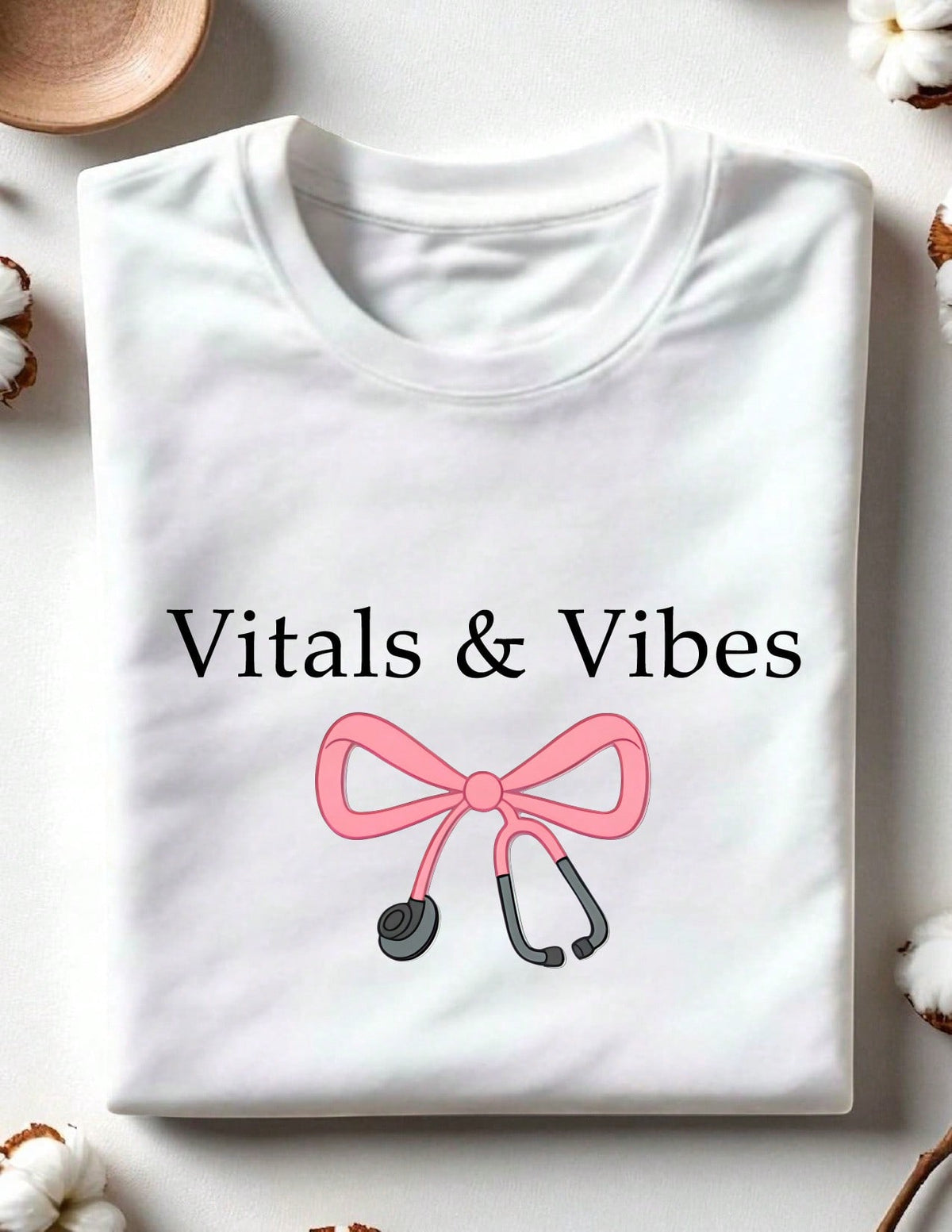 Coquette Vitals And Vibes T-Shirt