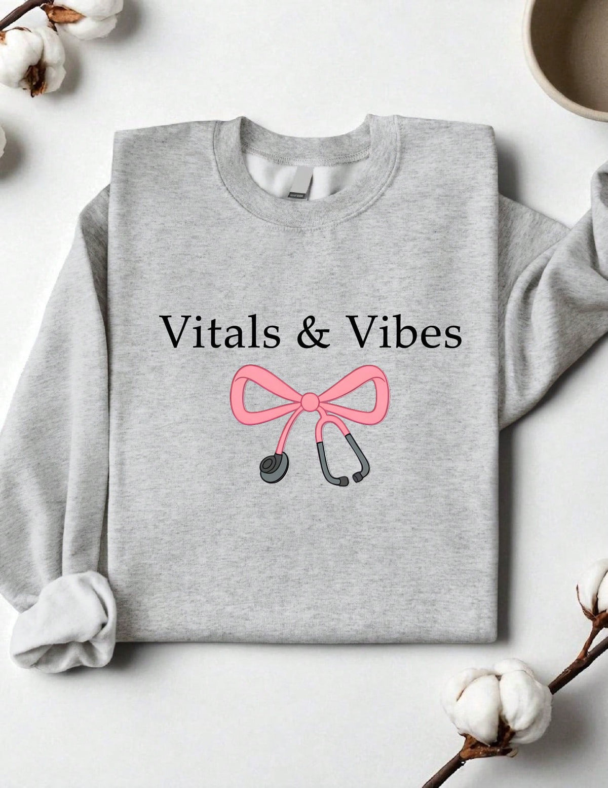 Coquette Vitals And Vibes Sweatshirt