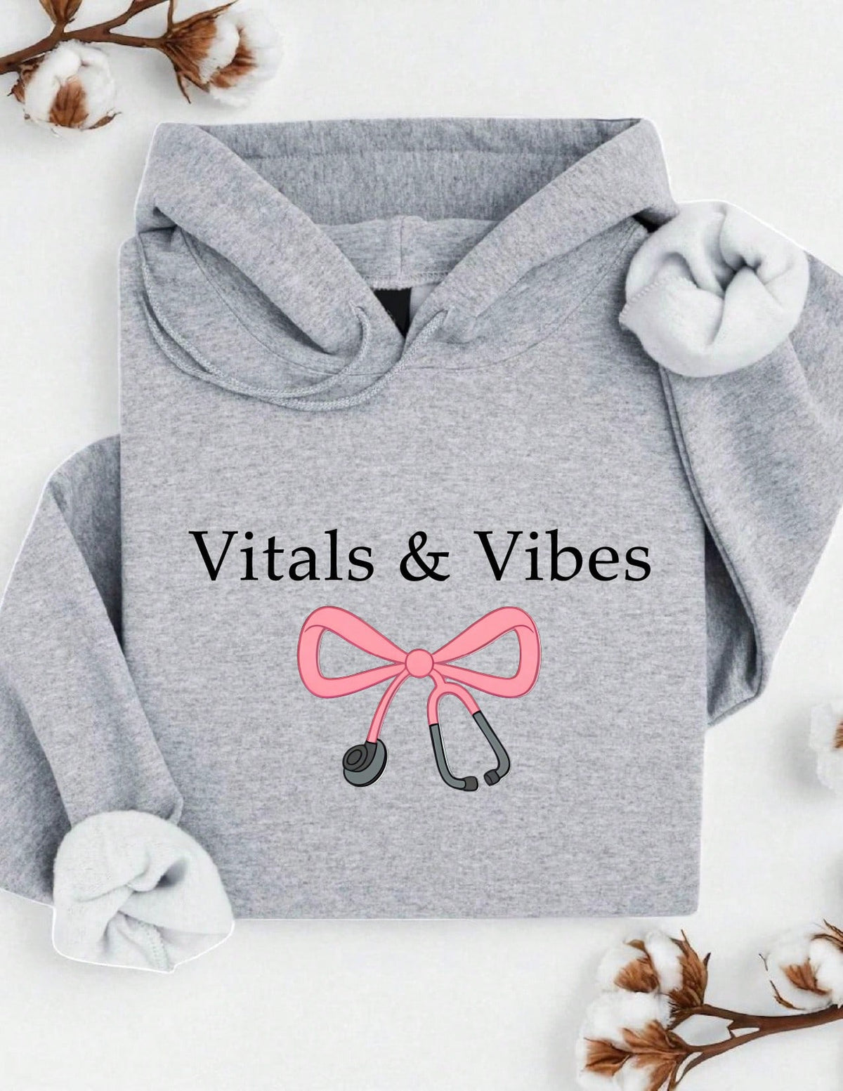 Coquette Vitals And Vibes Hoodie