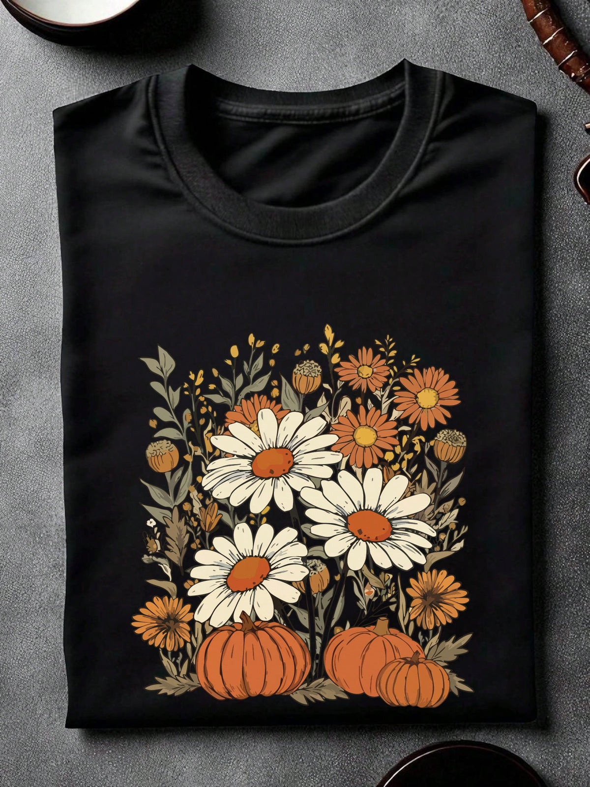 Floral Pumpkin T-Shirt