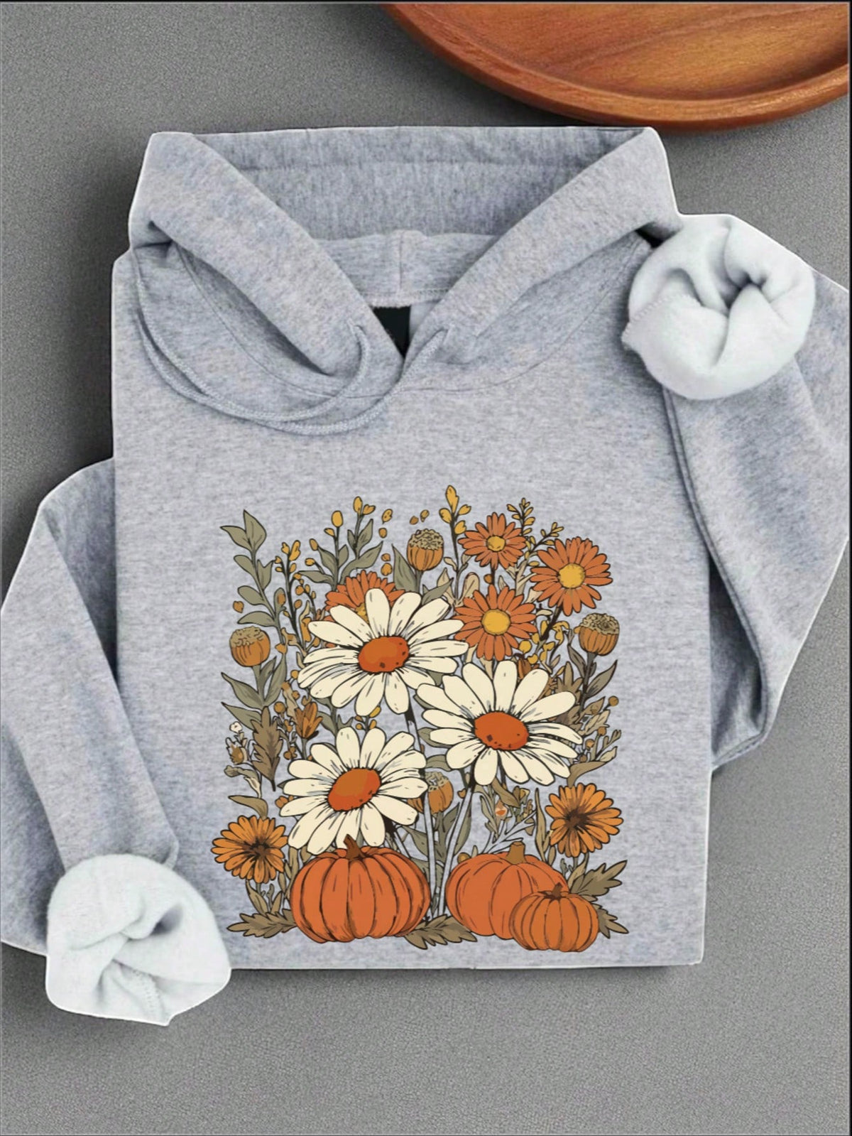 Floral Pumpkin Hoodie