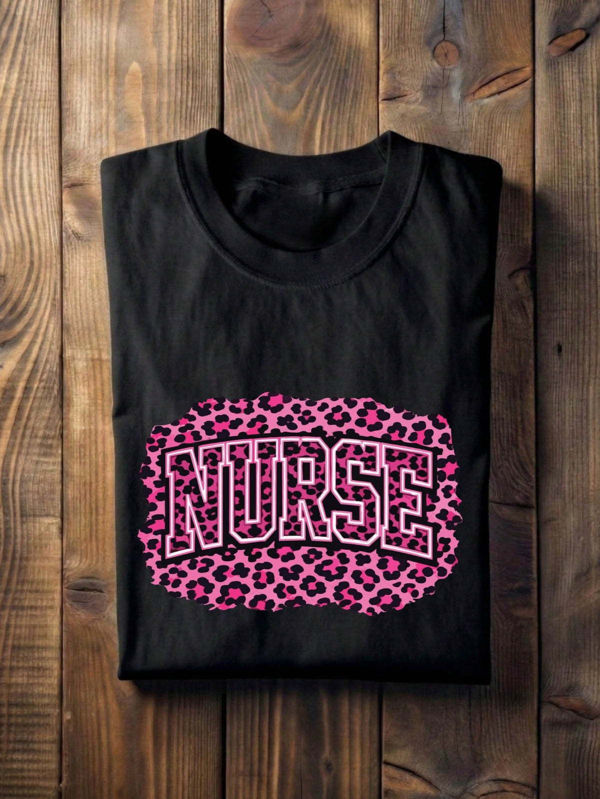Pink Cheetah Nurse T-Shirt