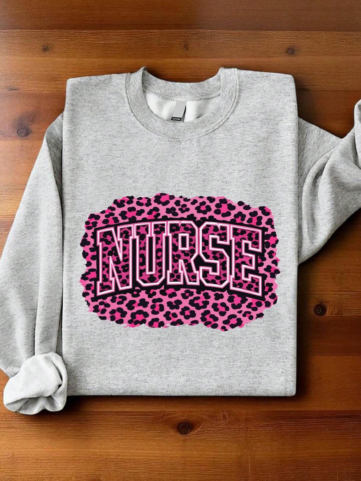 Pink Cheetah Nurse Sweatshirt