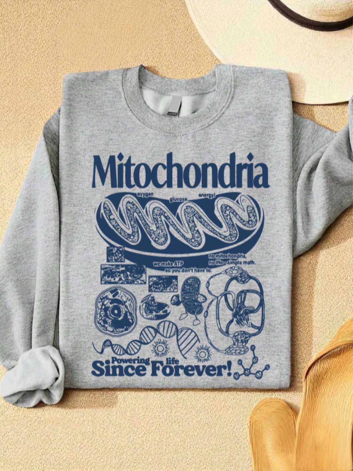 Mitochondria Vintage Science Sweatshirt