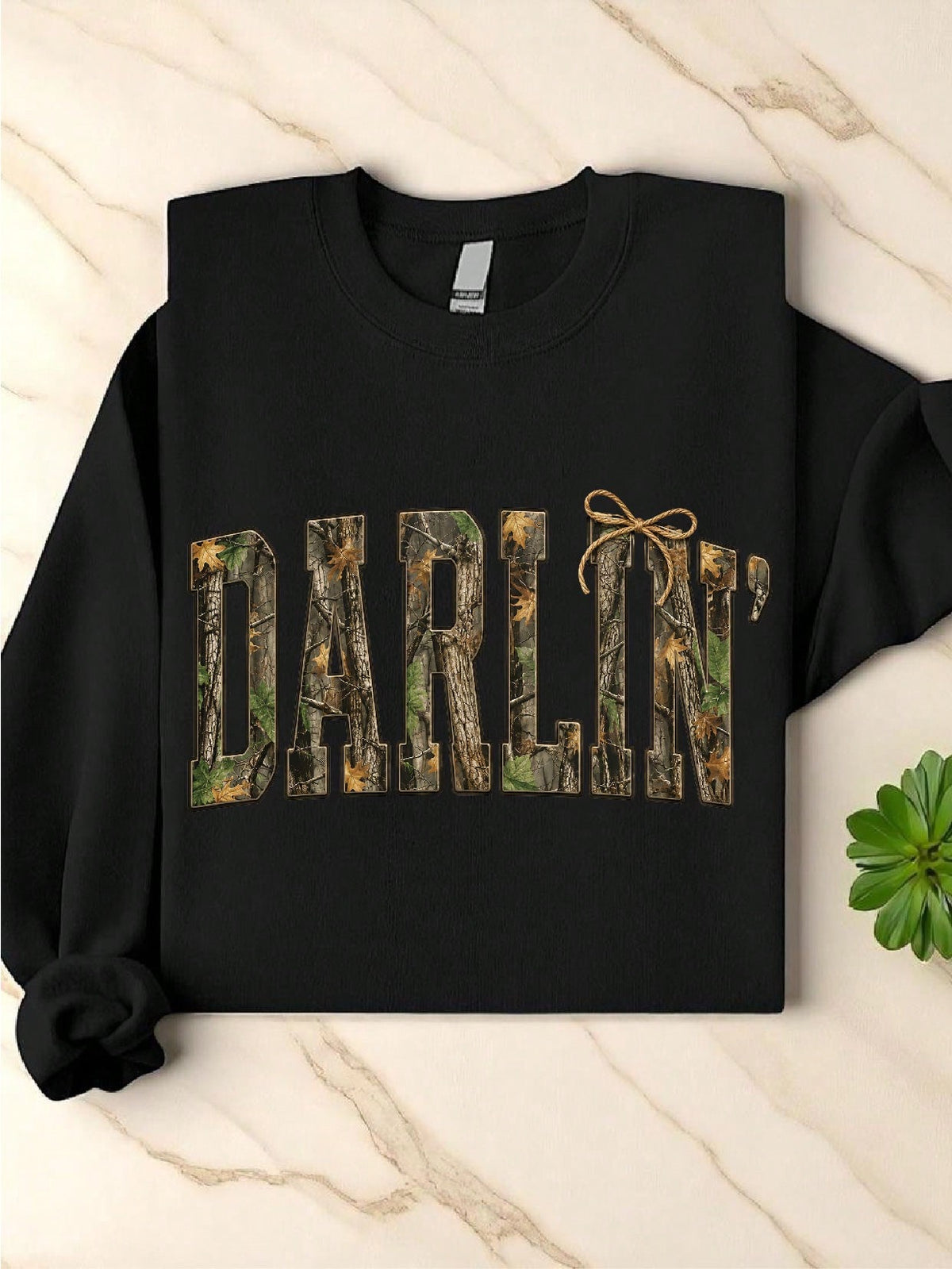 Darlin Camo Western Sweatshirt