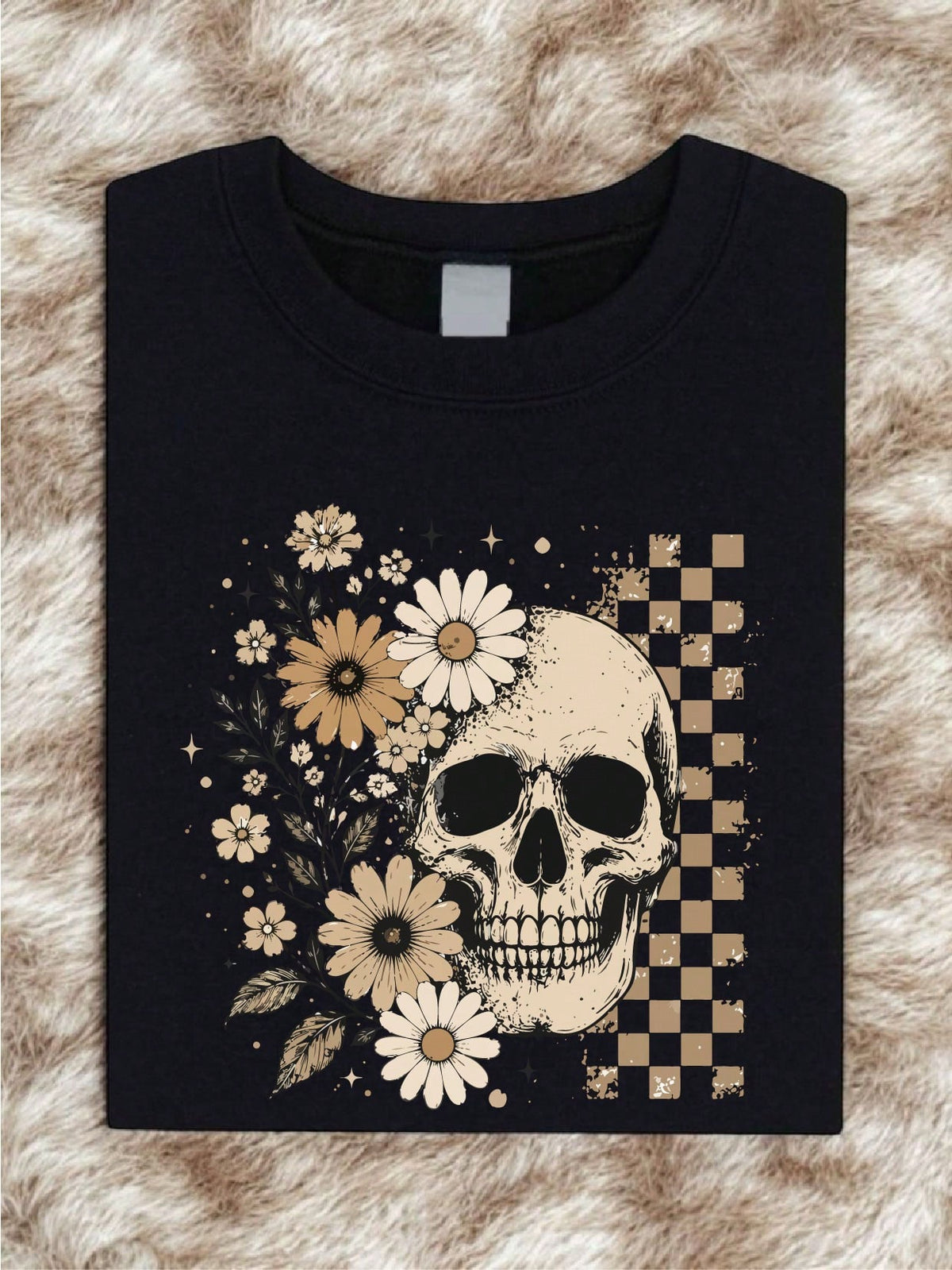 Boho Floral Skull T-Shirt