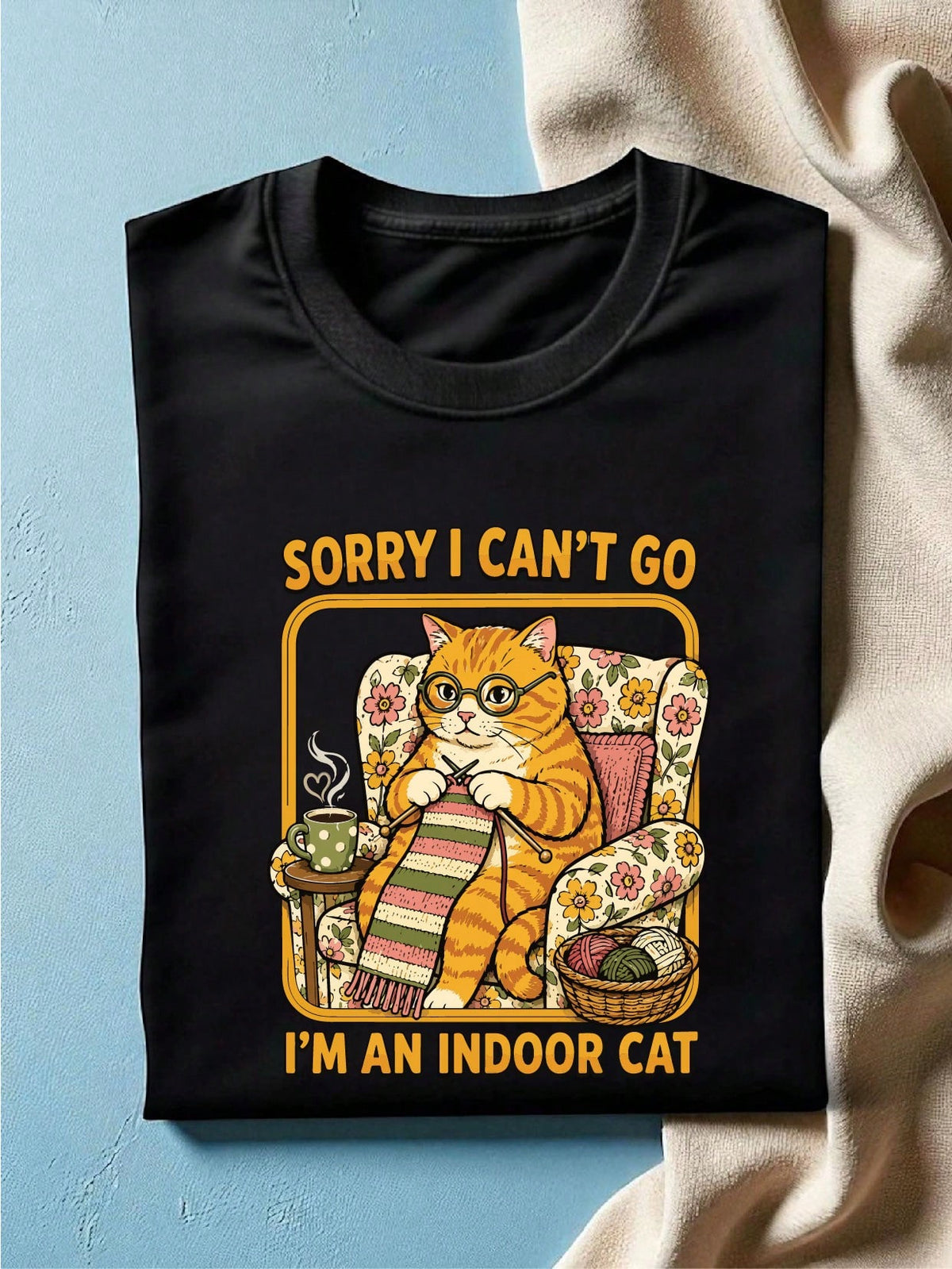 Sorry I Can't Go I'm An Indoor Cat T-Shirt