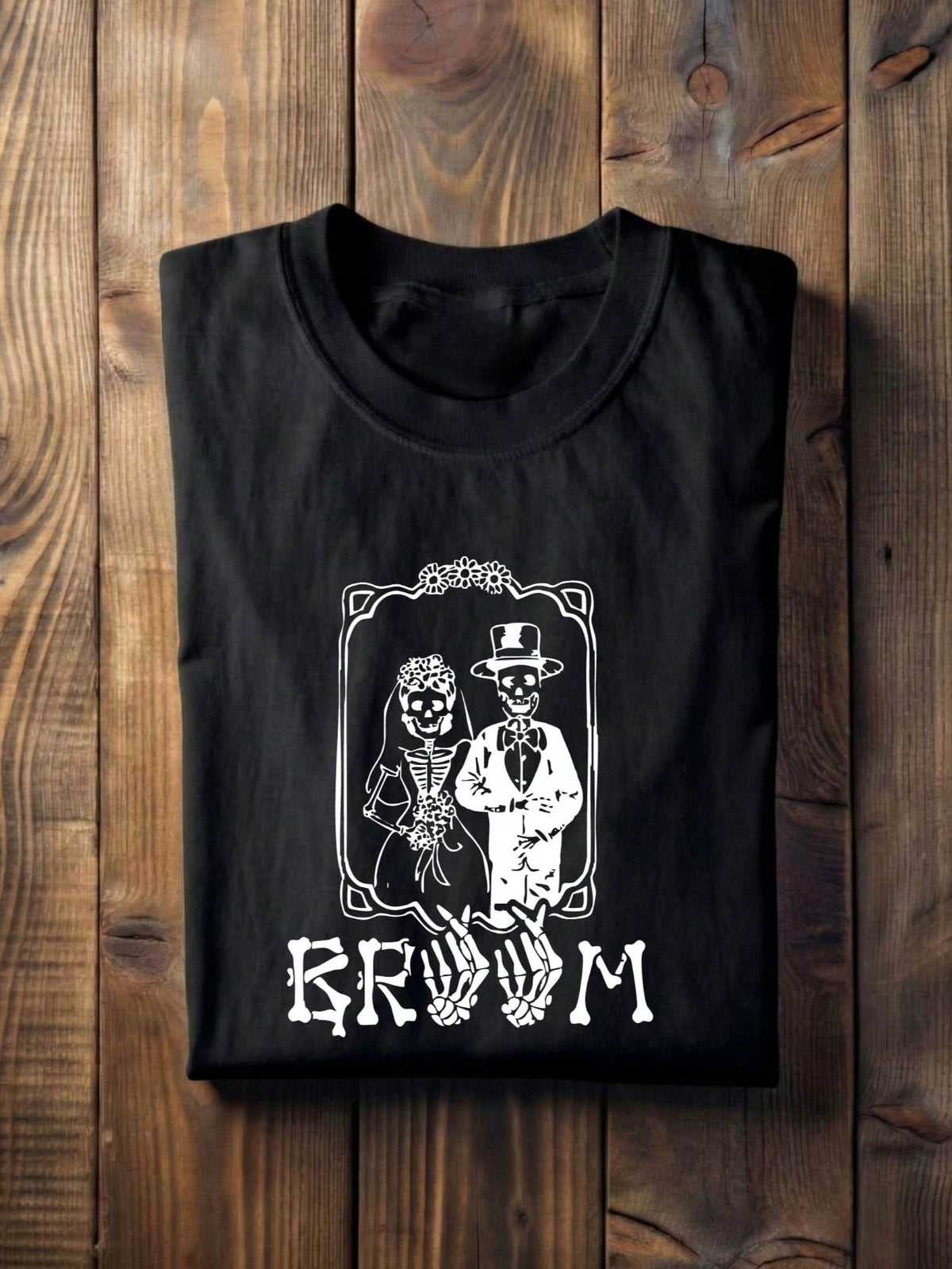 1 PC Bride Groom Skeleton T-Shirt