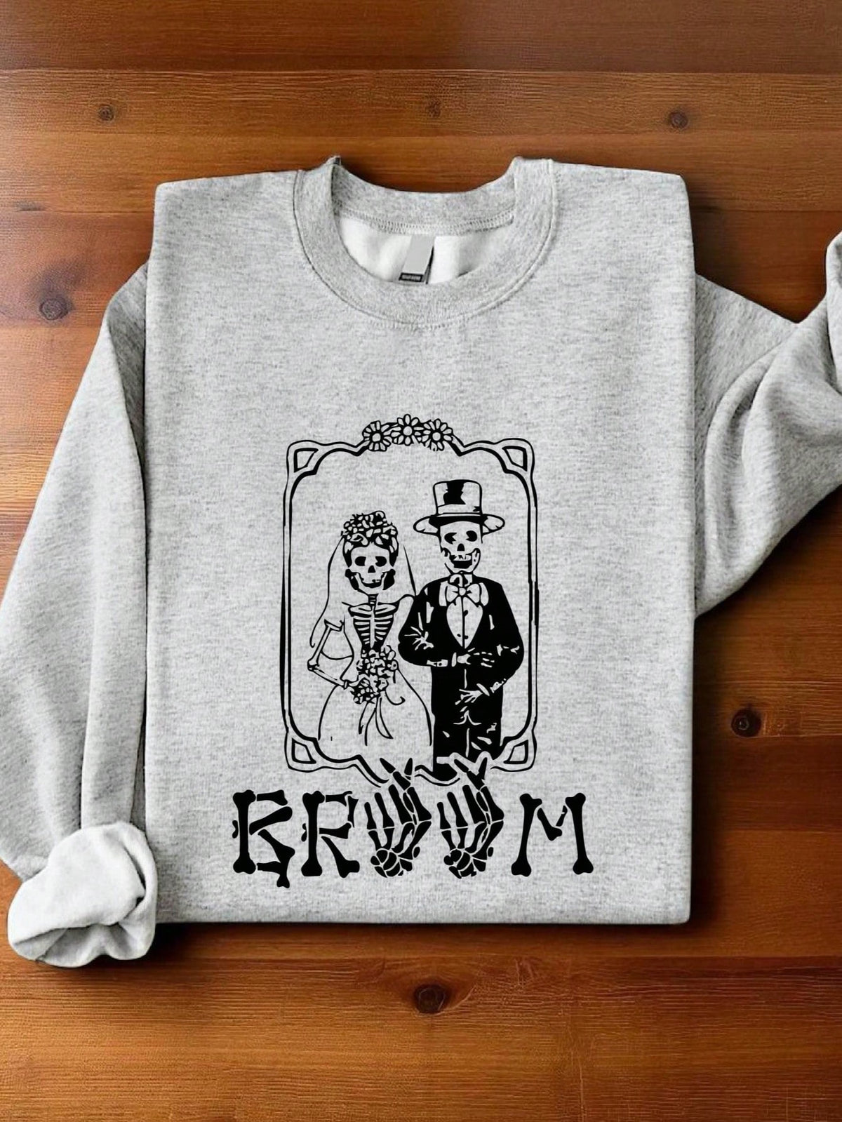 1 PC Bride Groom Skeleton Sweatshirt