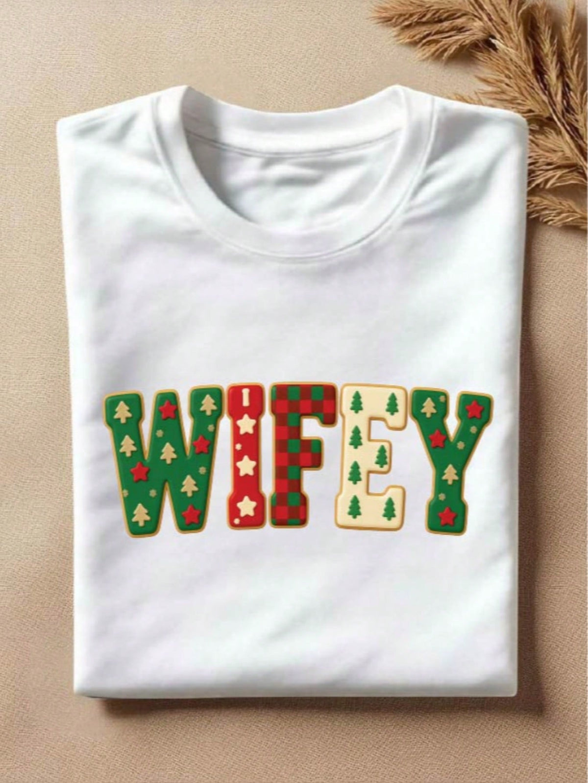1 PC Wifey Hubby Christmas T-Shirt