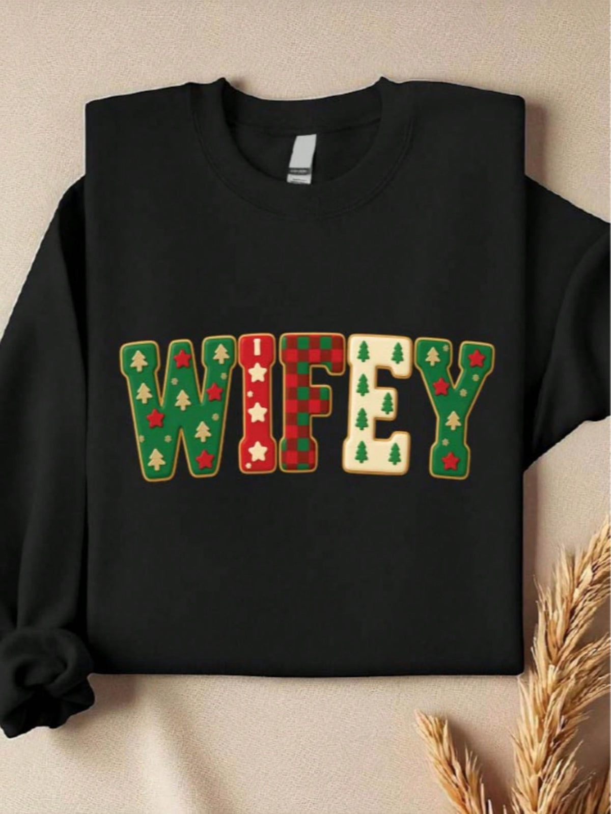 1 PC Wifey Hubby Christmas Sweatshirt