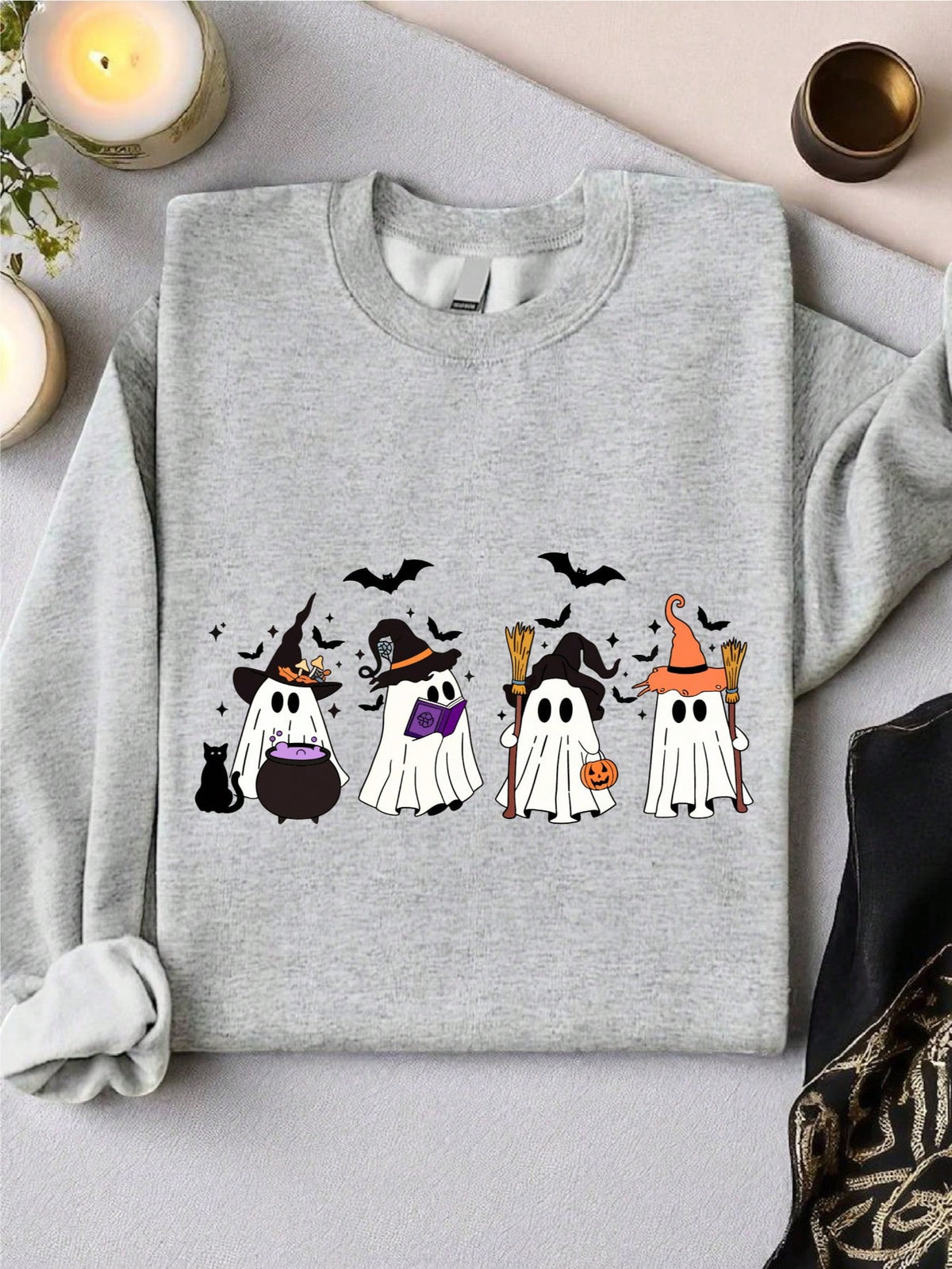 Ghost Witch Halloween Sweatshirt