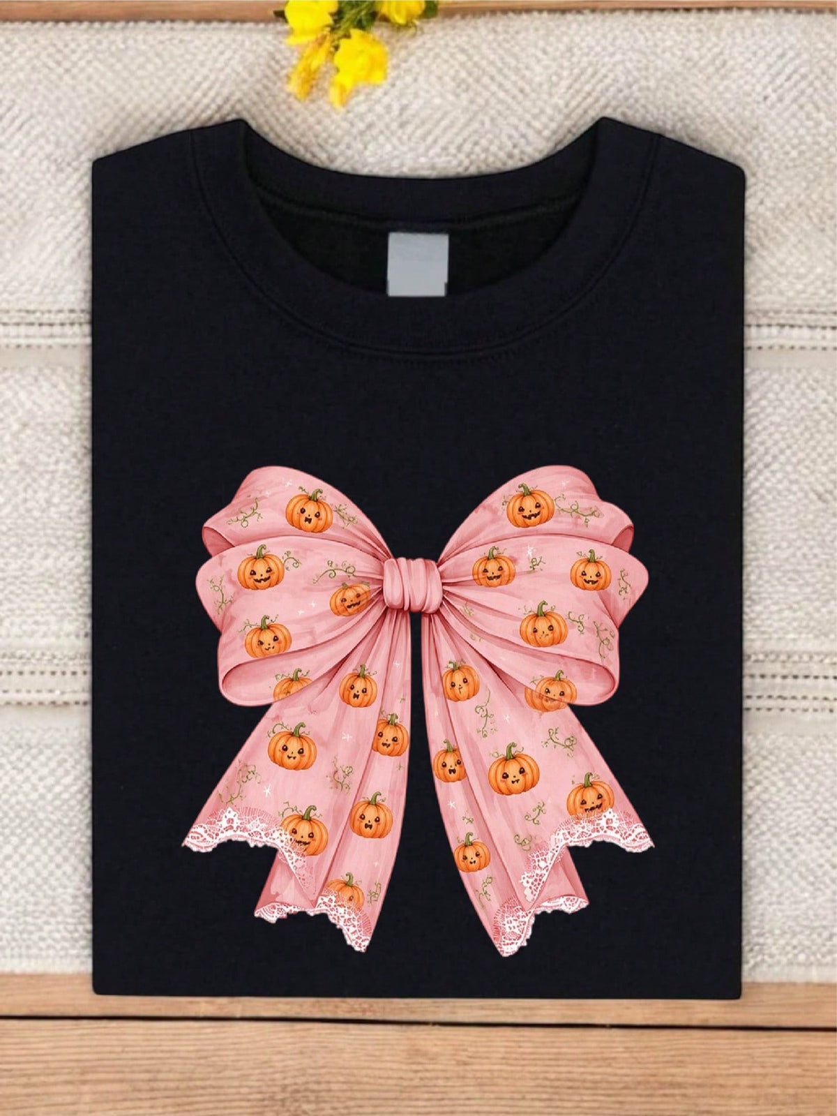 Pink Halloween Bow T-Shirt
