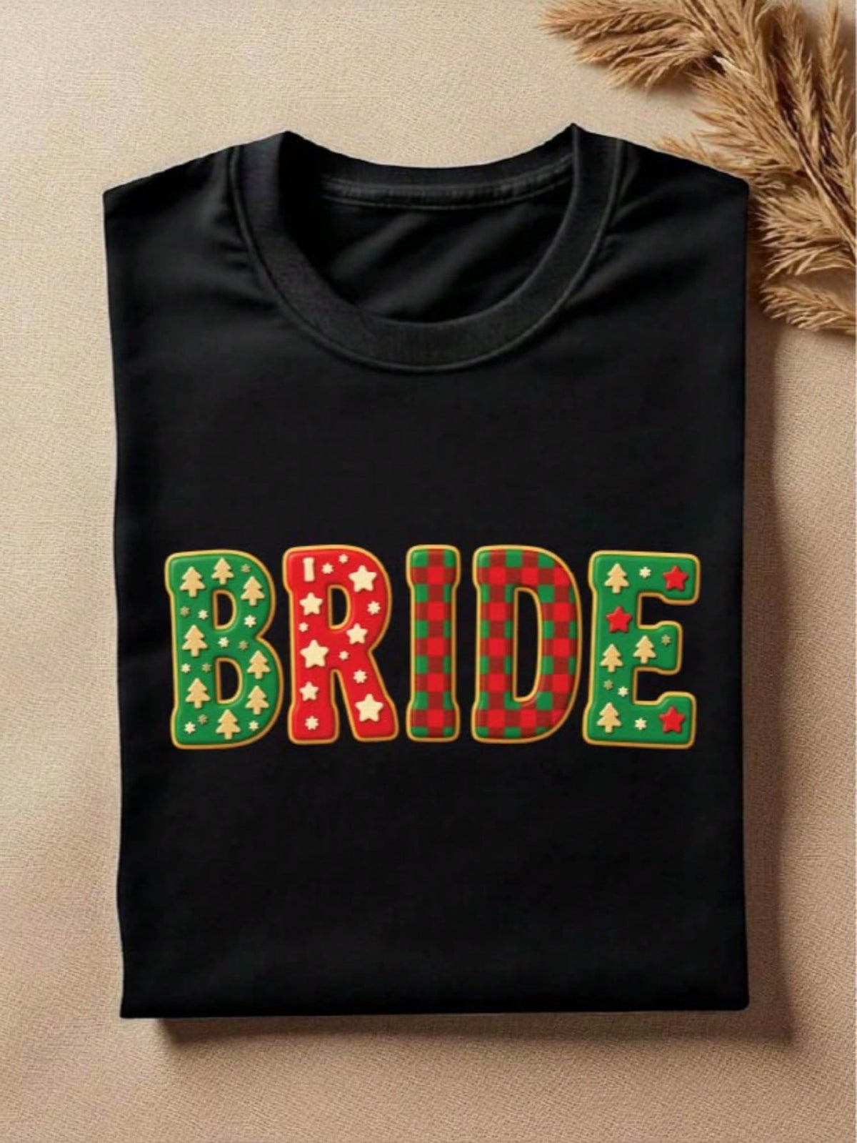 1 PC Bride Groom Christmas T-Shirt