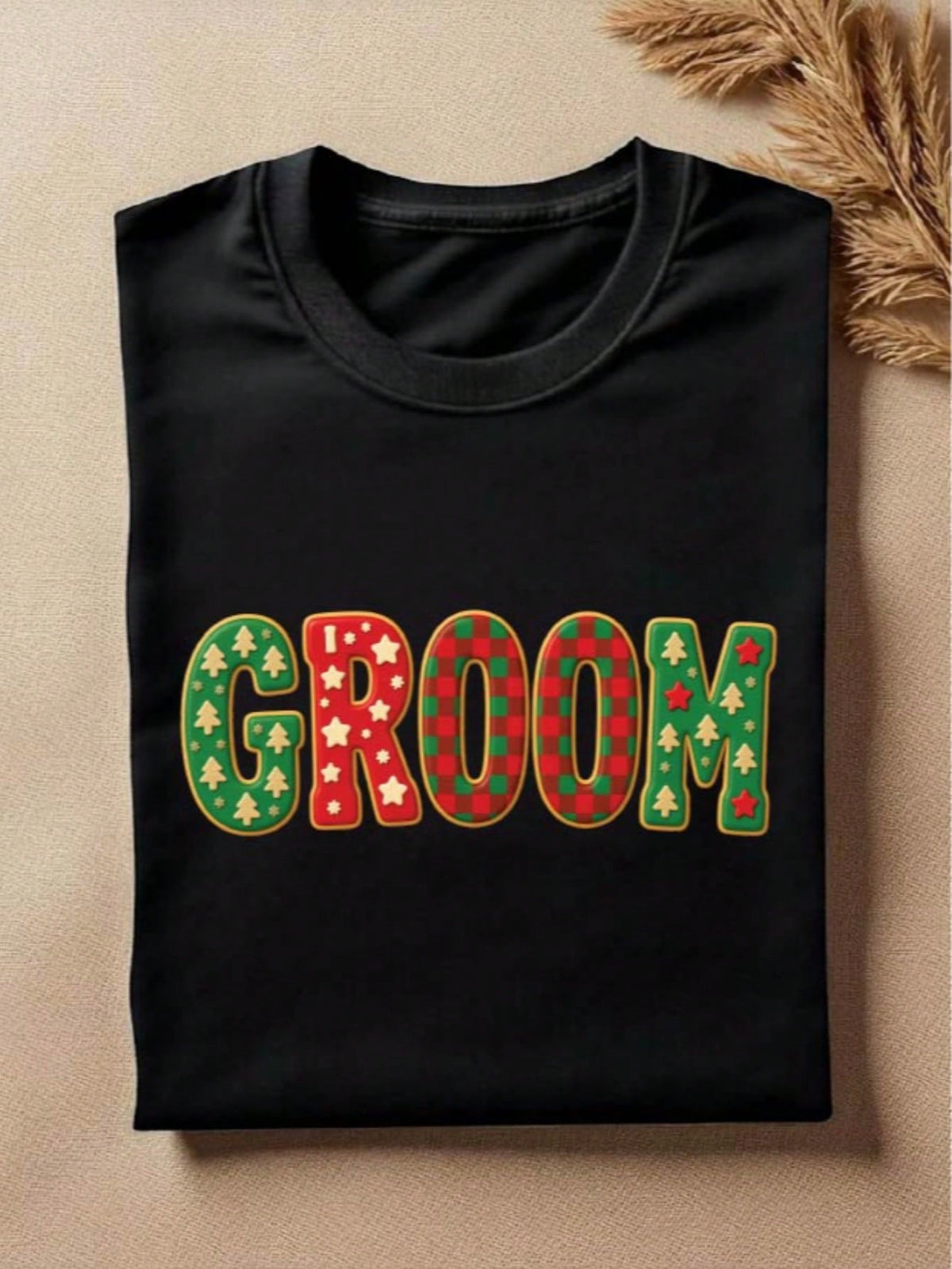 1 PC Bride Groom Christmas T-Shirt